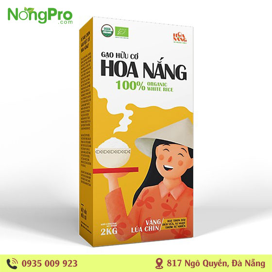 Gạo Hữu Cơ Hoa Nắng - Vàng Lúa Chín 2kg