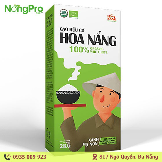 Gạo Hữu Cơ Hoa Nắng - Xanh Mạ Non 2kg