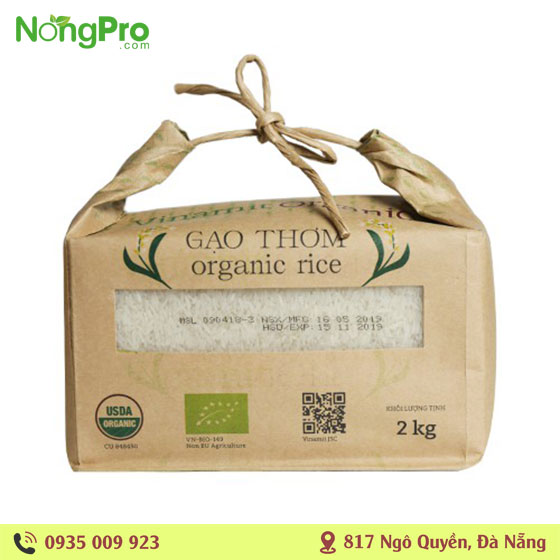 Gạo thơm Hữu Cơ Vinamit 2 kg