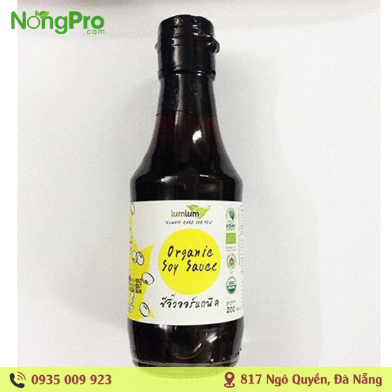 Nước Tương Đậu Nành Hữu Cơ Lum Lum 200ml