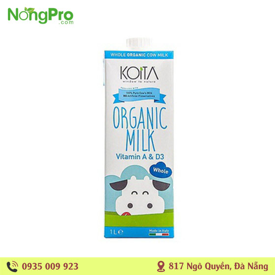 SỮA BÒ HỮU CƠ NGUYÊN KEM KOITA 1L