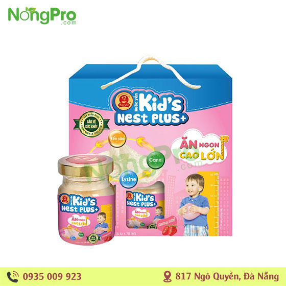 Yến Sào Kid's Plus hương dâu 6x70ml